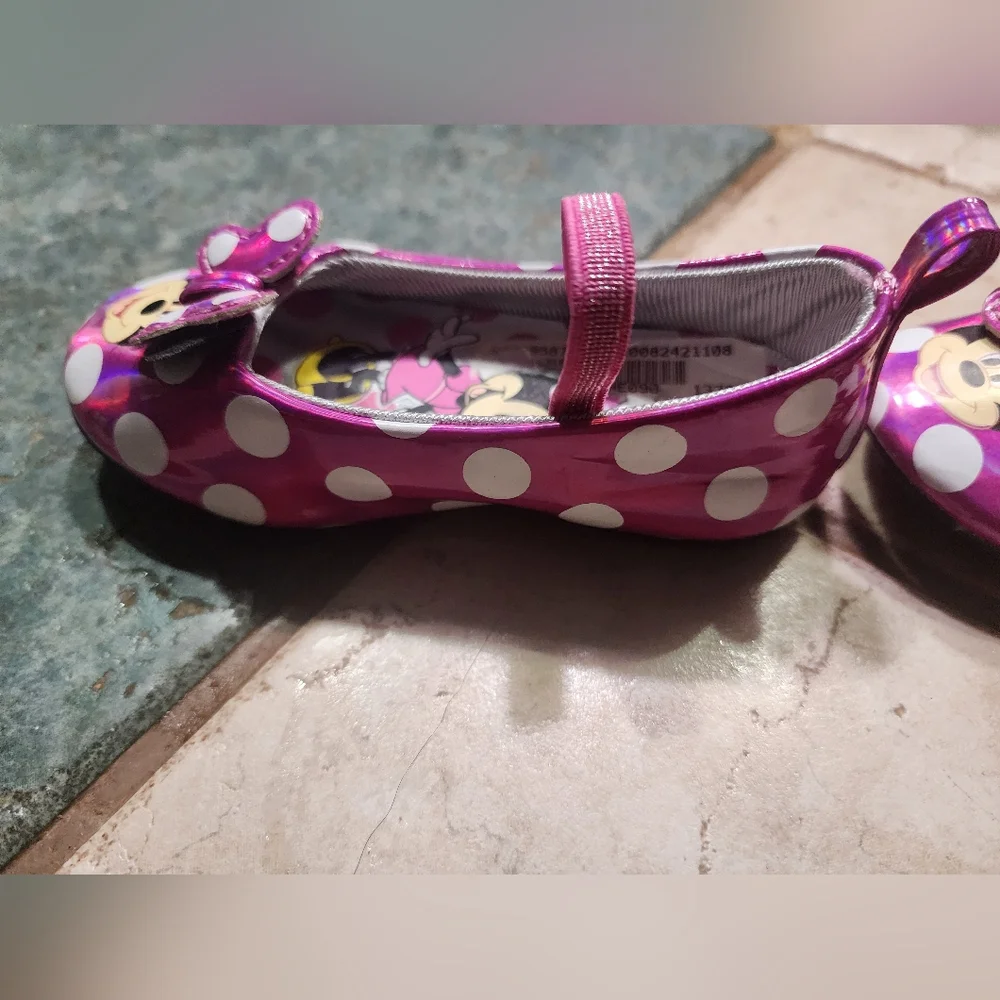 Disney Baby Walker Shoes Pink White Minnie Mouse